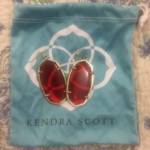 Kendra Scott Danielle earrings in red glass